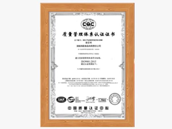 質(zhì)量管理體系認(rèn)證